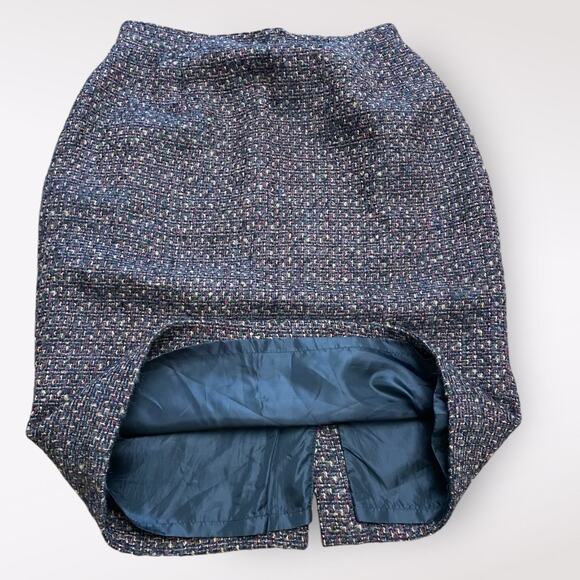 Bleyle Vintage Mohair Wool Tweed Mini Skirt Size 10 Petite Multicolor Fall Boho - Picture 8 of 10